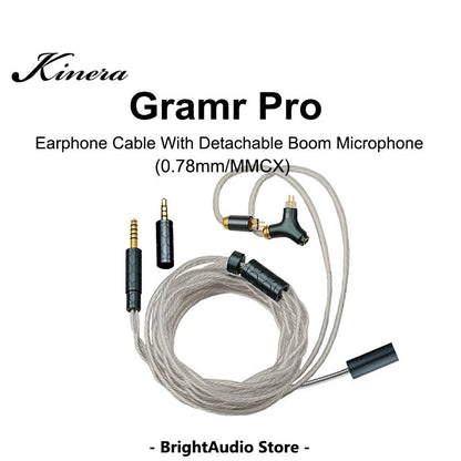 Kinera Gramr Pro Wired Earphone Cable With Detachable Boom Microphone - The HiFi Cat