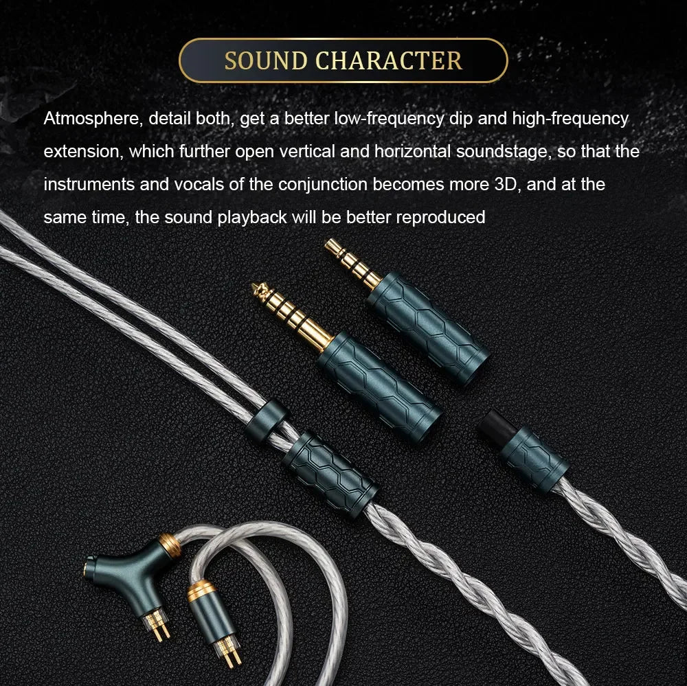 Kinera Gramr Pro Wired Earphone Cable With Detachable Boom Microphone - The HiFi Cat