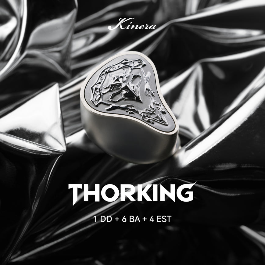 Kinera ThorKing 1 Dynamic, 6 Balanced Armature, 4 Electrostatic Drivers Hybrid In - Ear Earphones - The HiFi Cat