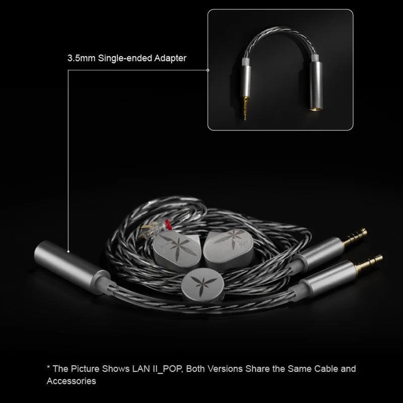 MOONDROP LAN II 1DD Dynamic In - Ear Earphone with 4.4mm+3.5mm Plug - The HiFi Cat