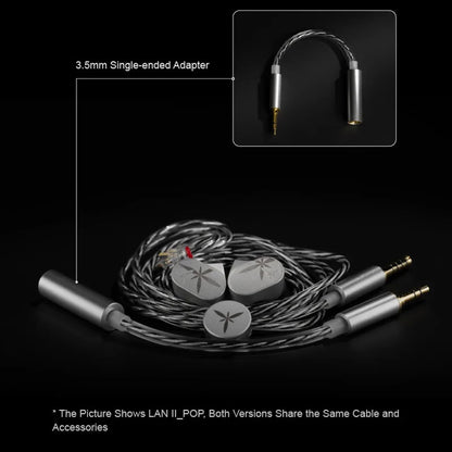 MOONDROP LAN II 1DD Dynamic In - Ear Earphone with 4.4mm+3.5mm Plug - The HiFi Cat