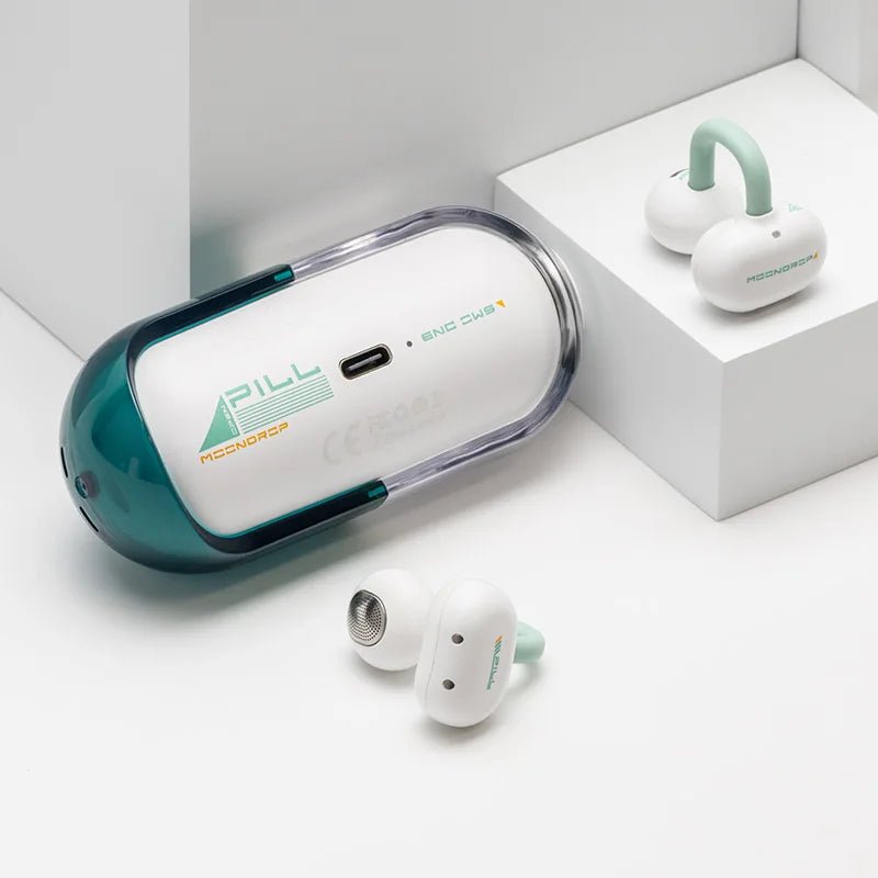 Moondrop Pill Wireless Earbuds Open - Ear Bluetooth 6.0 Headphones - The HiFi Cat
