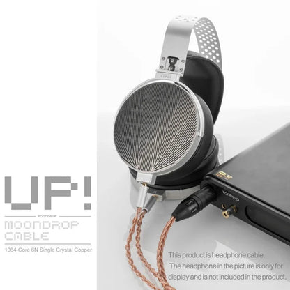 MOONDROP UP Upgrade headphone Cable 1064 - Core 6N Single Crystal Copper - The HiFi Cat