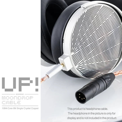 MOONDROP UP Upgrade headphone Cable 1064 - Core 6N Single Crystal Copper - The HiFi Cat