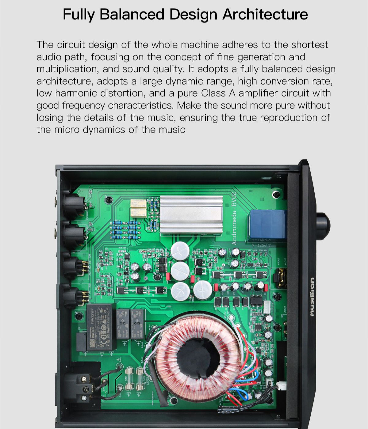 MUSICIAN Andromeda Fully Balanced Pure Class A Headphone Amplifier - The HiFi Cat