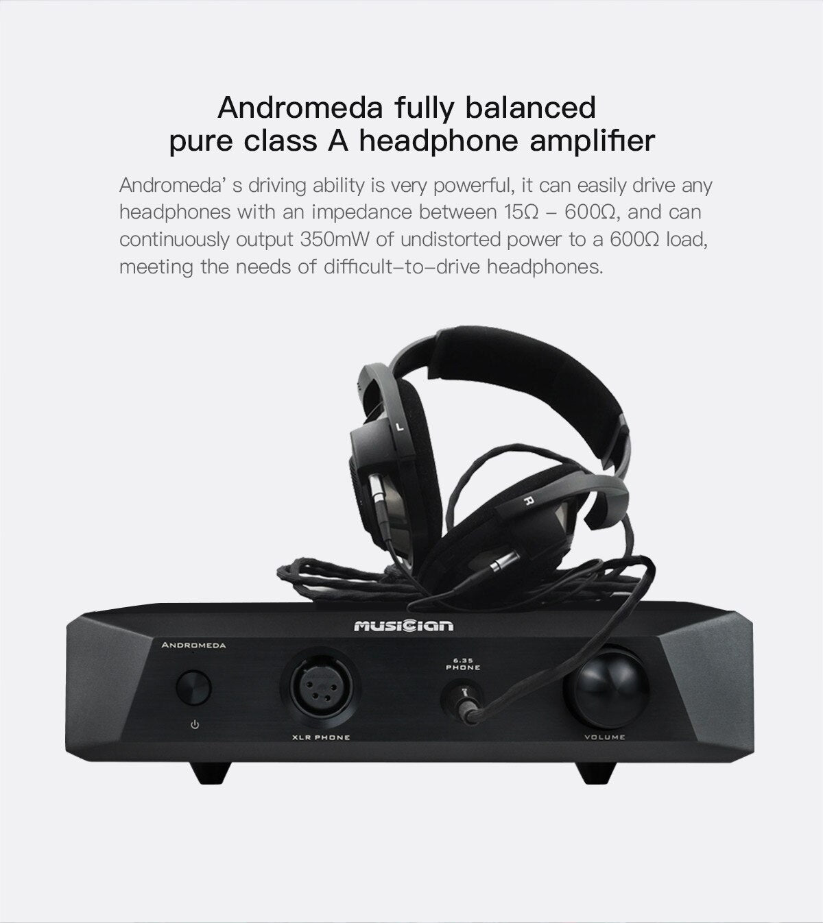 MUSICIAN Andromeda Fully Balanced Pure Class A Headphone Amplifier - The HiFi Cat