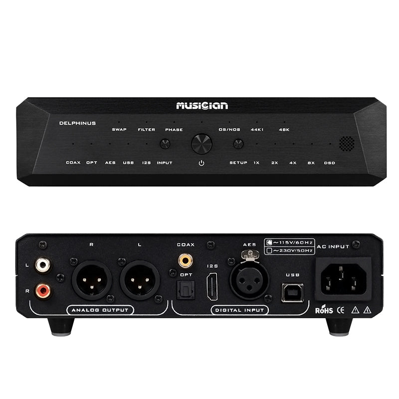 Musician DELPHINUS R2R DAC — Entry-Level R2R with DSD1024 & 5 Inputs - The HiFi Cat