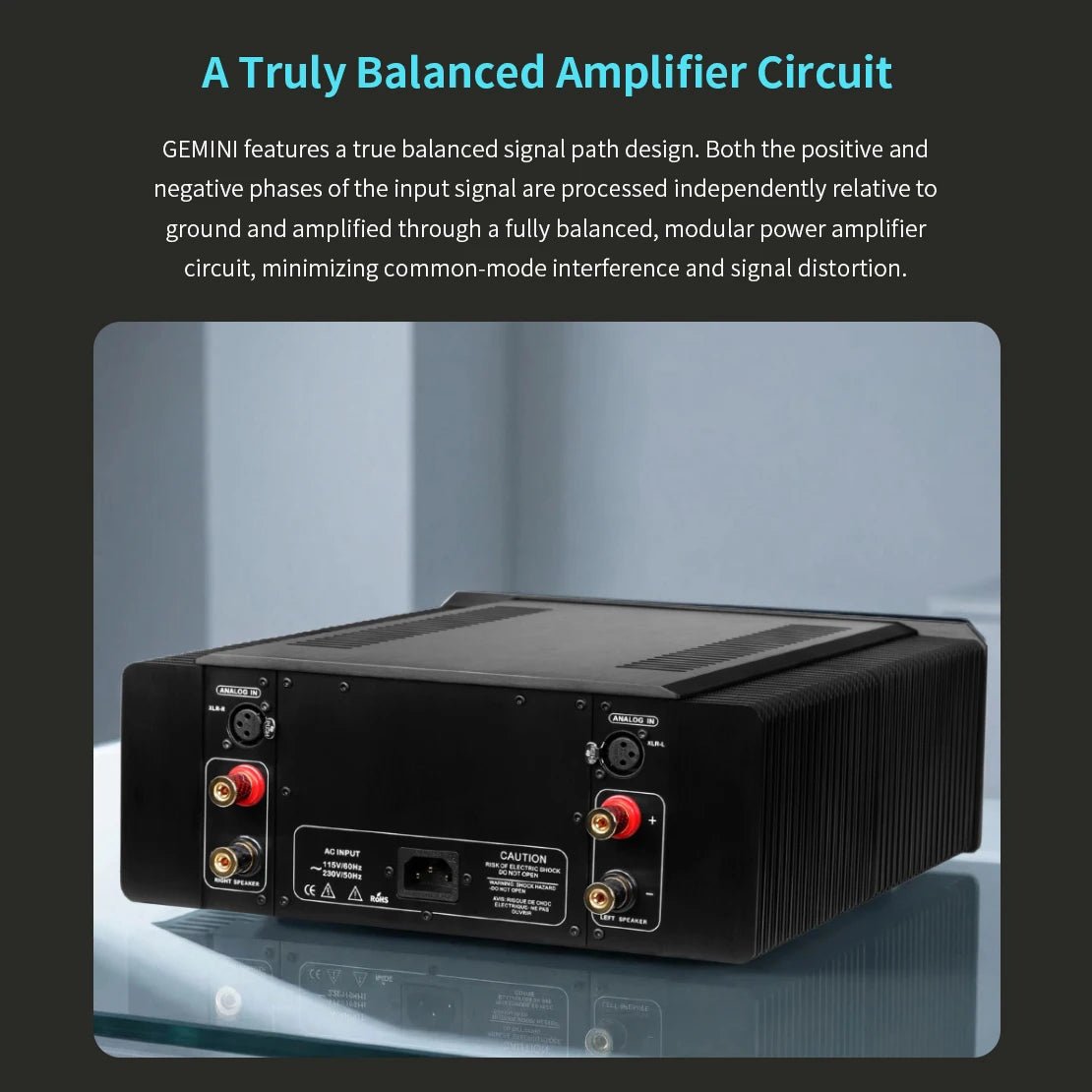 MUSICIAN GEMINI Hifi Power Amplifier | Class AB | Balanced XLR - The HiFi Cat