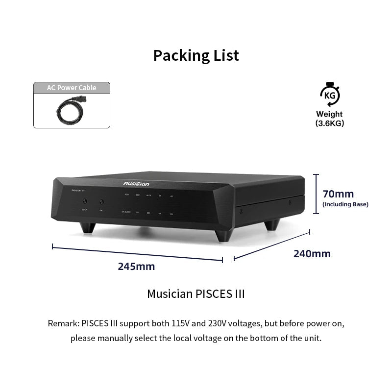 MUSICIAN PISCES III HiFi DDC Digital Interface | FEMTO TCXO | I2S HDMI RJ45 - The HiFi Cat