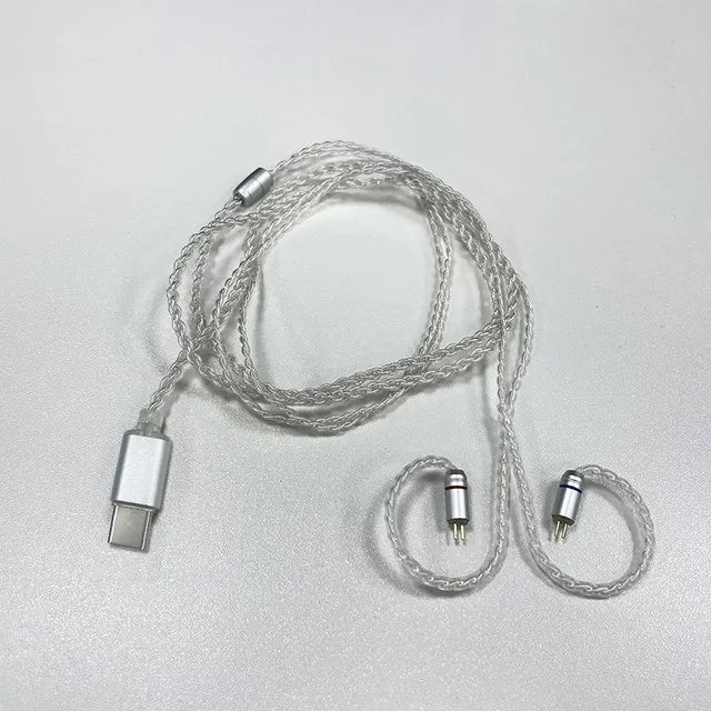 ND D7 Four Strand Silver Plated Oxygen Copper Earphone Cable - The HiFi Cat