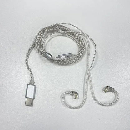 ND D7 Four Strand Silver Plated Oxygen Copper Earphone Cable - The HiFi Cat