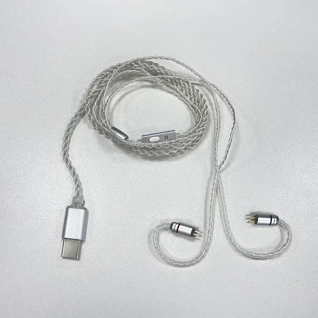 ND D7 Four Strand Silver Plated Oxygen Copper Earphone Cable - The HiFi Cat