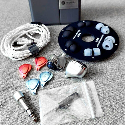 NF AUDIO NE4 Evolution Knowles 4BA Balanced Armature In - ear Earphone IEM with 3 Replaceable Faceplates 0.78mm OCC Cable Headset - The HiFi Cat