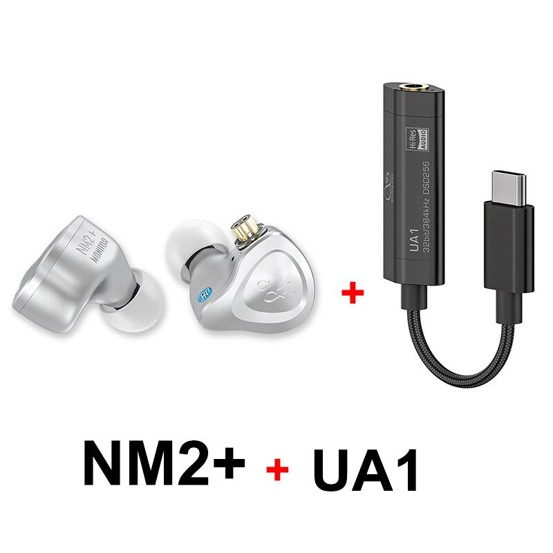 NF Audio NM2+ Dual Cavity Dynamic In - ear Monitor Earphone Aluminum shell with Adaper(6.35 to 3.5) 2 Pin 0.78mm Detachable Cable - The HiFi Cat