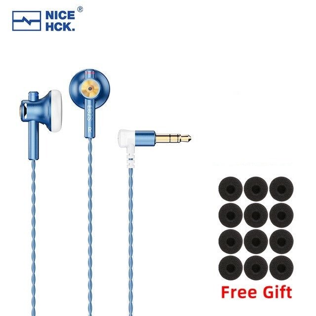 NiceHCK EB2S PRO 3.5/4.4mm Plug Microphone Flat - Head Earbud HIFI Wired Earphone - The HiFi Cat