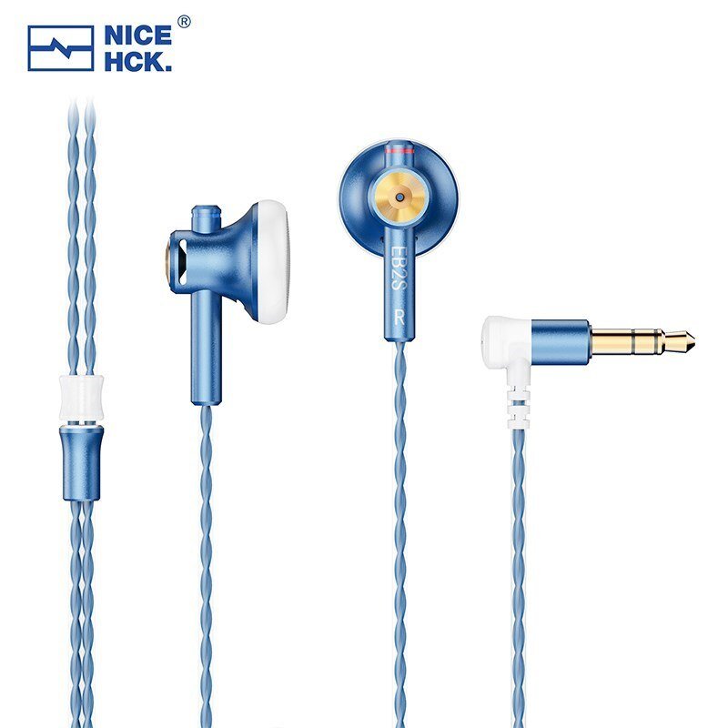 NiceHCK EB2S PRO 3.5/4.4mm Plug Microphone Flat - Head Earbud HIFI Wired Earphone - The HiFi Cat