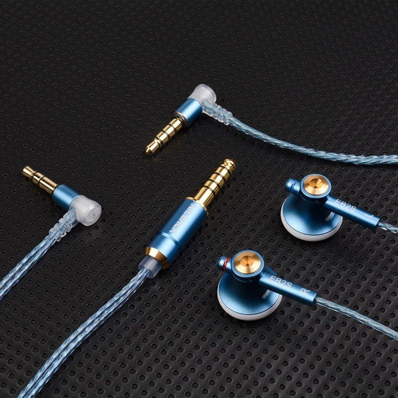 NiceHCK EB2S PRO 3.5/4.4mm Plug Microphone Flat - Head Earbud HIFI Wired Earphone - The HiFi Cat