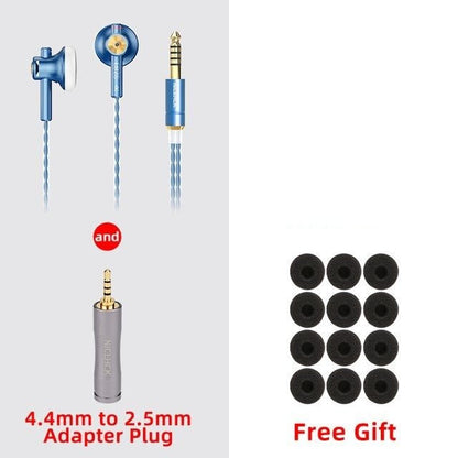 NiceHCK EB2S PRO 3.5/4.4mm Plug Microphone Flat - Head Earbud HIFI Wired Earphone - The HiFi Cat