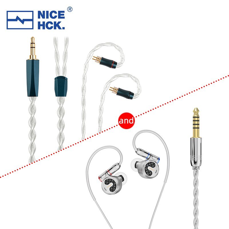 NiceHCK F1 3.5mm/4.4mm Flagship In - ear Earphone 14.2mm Planar Diaphragm Driver - The HiFi Cat