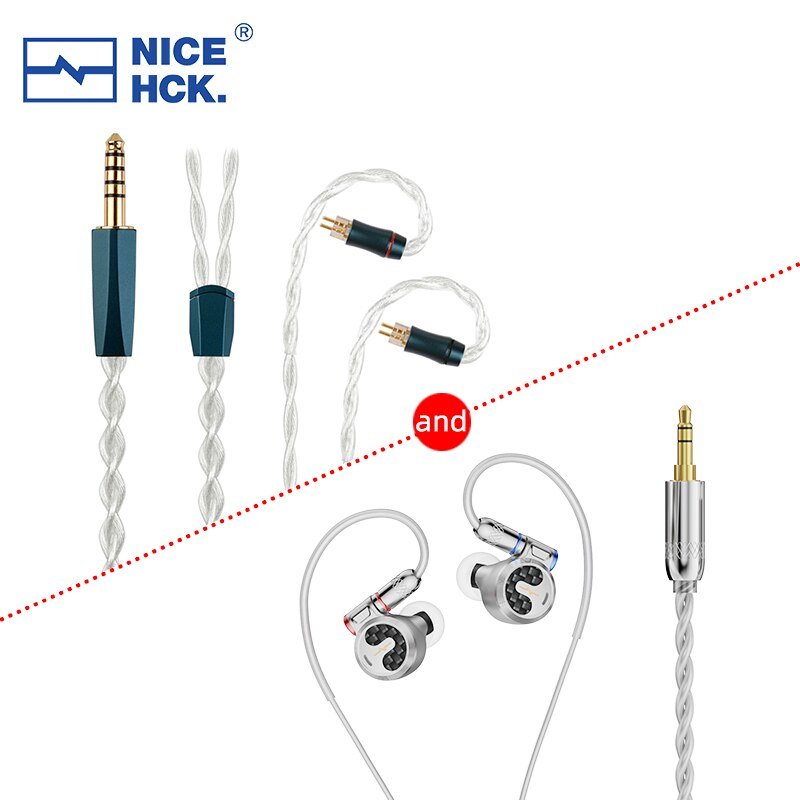 NiceHCK F1 3.5mm/4.4mm Flagship In - ear Earphone 14.2mm Planar Diaphragm Driver - The HiFi Cat