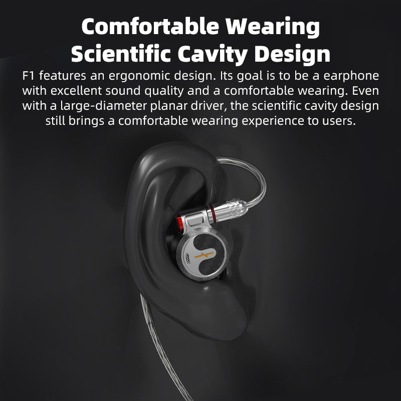 NiceHCK F1 3.5mm/4.4mm Flagship In - ear Earphone 14.2mm Planar Diaphragm Driver - The HiFi Cat