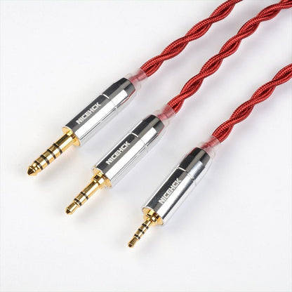 NiceHCK RedAg 4N Pure Silver HiFi Earphone Coaxial Cable 3.5/2.5/4.4mm - The HiFi Cat