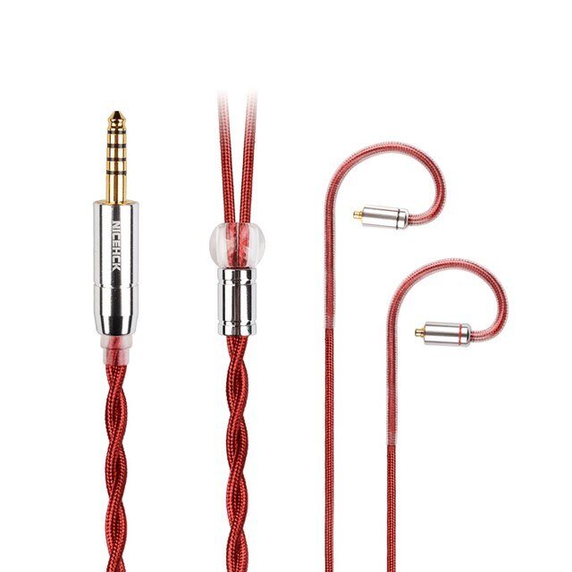 NiceHCK RedAg 4N Pure Silver HiFi Earphone Coaxial Cable 3.5/2.5/4.4mm - The HiFi Cat