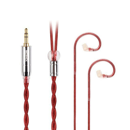 NiceHCK RedAg 4N Pure Silver HiFi Earphone Coaxial Cable 3.5/2.5/4.4mm - The HiFi Cat