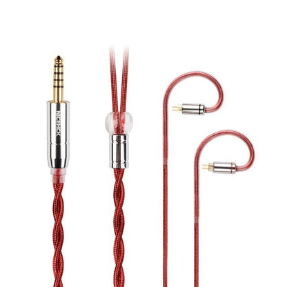 NiceHCK RedAg 4N Pure Silver HiFi Earphone Coaxial Cable 3.5/2.5/4.4mm - The HiFi Cat