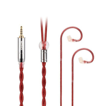 NiceHCK RedAg 4N Pure Silver HiFi Earphone Coaxial Cable 3.5/2.5/4.4mm - The HiFi Cat