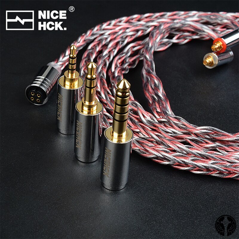 NiceHCK Tricolor Flagship HiFi Earphone Cable 3 - in - 1 Detachable Plug - The HiFi Cat