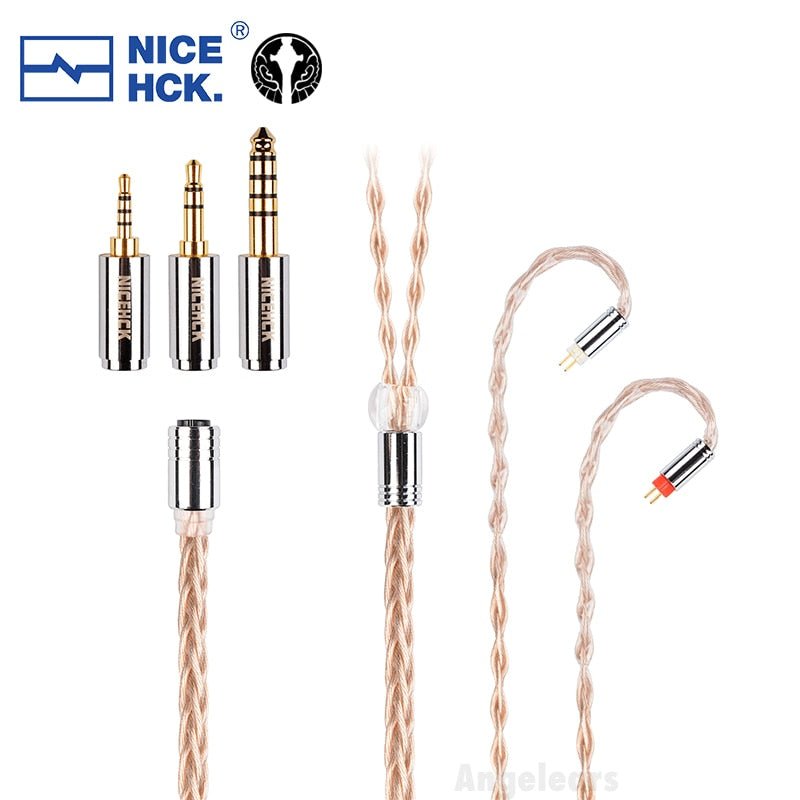 NiceHCK Tricolor Flagship HiFi Earphone Cable 3 - in - 1 Detachable Plug - The HiFi Cat