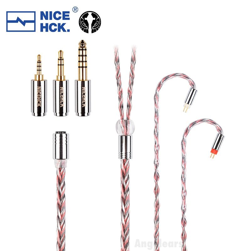 NiceHCK Tricolor Flagship HiFi Earphone Cable 3 - in - 1 Detachable Plug - The HiFi Cat