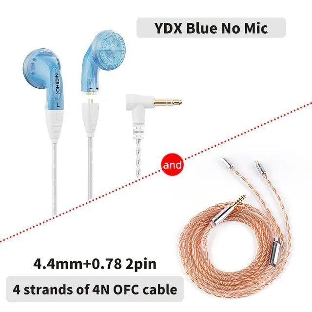 NiceHCK YDX 14.8mm Driver HiFi Headset IEM Microphone Earphone - The HiFi Cat