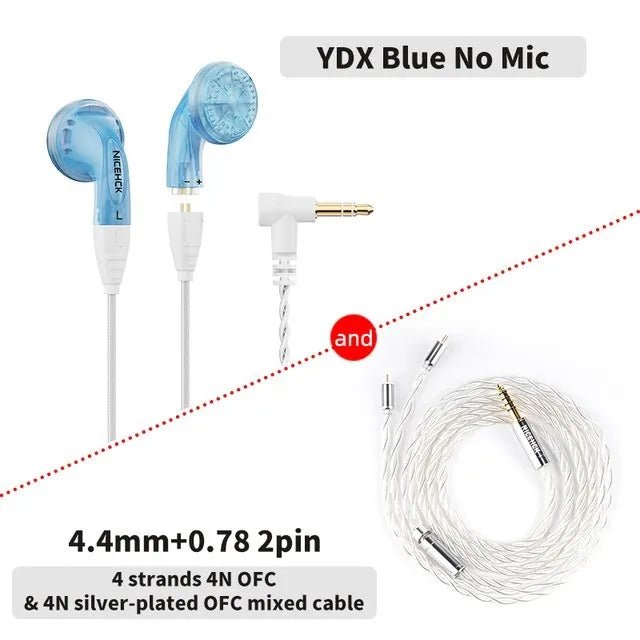 NiceHCK YDX 14.8mm Driver HiFi Headset IEM Microphone Earphone - The HiFi Cat