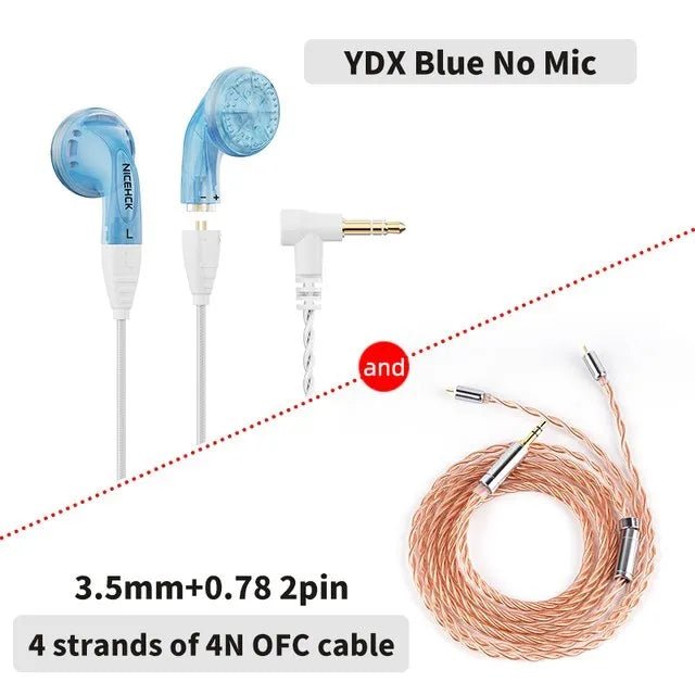 NiceHCK YDX 14.8mm Driver HiFi Headset IEM Microphone Earphone - The HiFi Cat