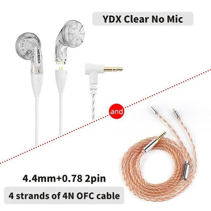 NiceHCK YDX 14.8mm Driver HiFi Headset IEM Microphone Earphone - The HiFi Cat