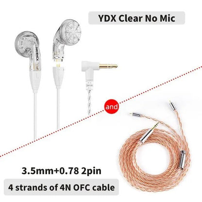 NiceHCK YDX 14.8mm Driver HiFi Headset IEM Microphone Earphone - The HiFi Cat