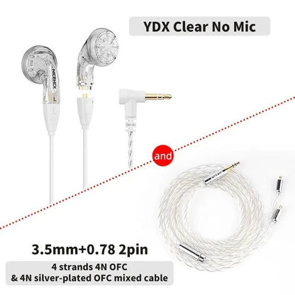 NiceHCK YDX 14.8mm Driver HiFi Headset IEM Microphone Earphone - The HiFi Cat