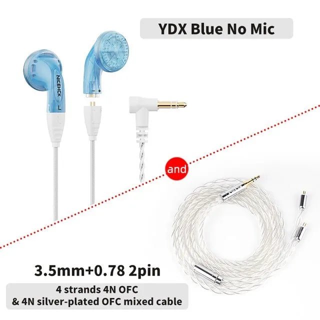 NiceHCK YDX 14.8mm Driver HiFi Headset IEM Microphone Earphone - The HiFi Cat