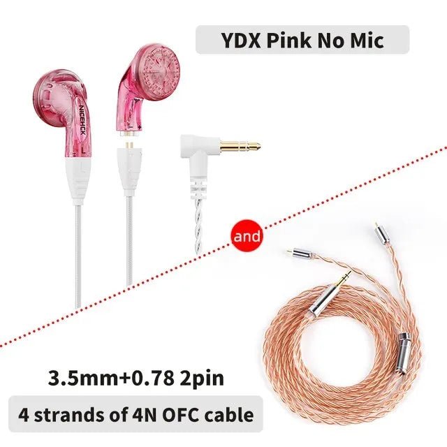 NiceHCK YDX 14.8mm Driver HiFi Headset IEM Microphone Earphone - The HiFi Cat