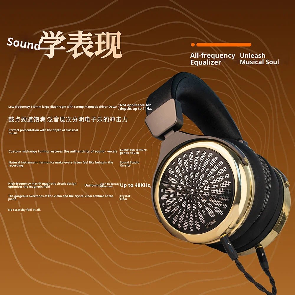 QIGOM Demon Saint Headset Orthodynamic Hifi Ergonomics Music FPS Gamer Headphones Eaphone Gifts - The HiFi Cat