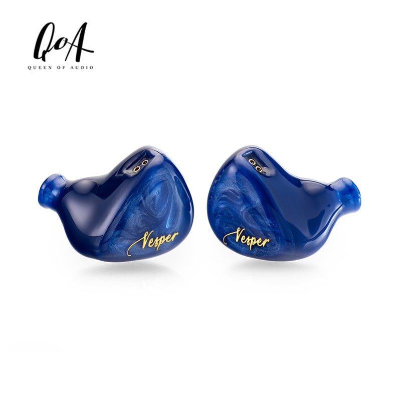 QOA Vesper 2 Resin HIFI In - ear Earphone Monitor 1DD+1 Knowles BA Hybrid Driver - The HiFi Cat