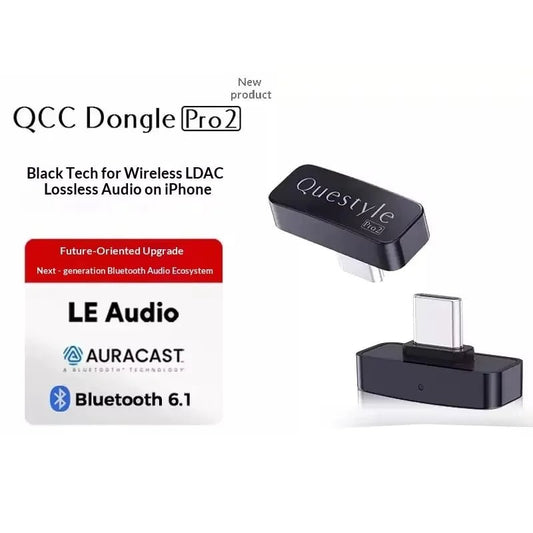 Questyle QCC Dongle Pro2 BT Transmitter | Bluetooth 6.1 LDAC LHDC - The HiFi Cat