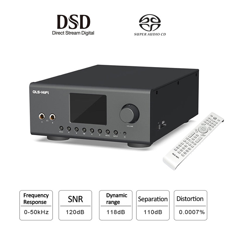 Quloos QA860 hifi Lossless Digital Player AD1955 DAC LME49720+OPA2134 24Bit/192Khz DSD64 Coaxial/optical input FLAC Music Player - The HiFi Cat