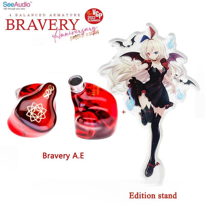 SeeAudio Bravery Angelears 4Balanced Armature HIFI Earphone DJ Music Monitor IEM - The HiFi Cat