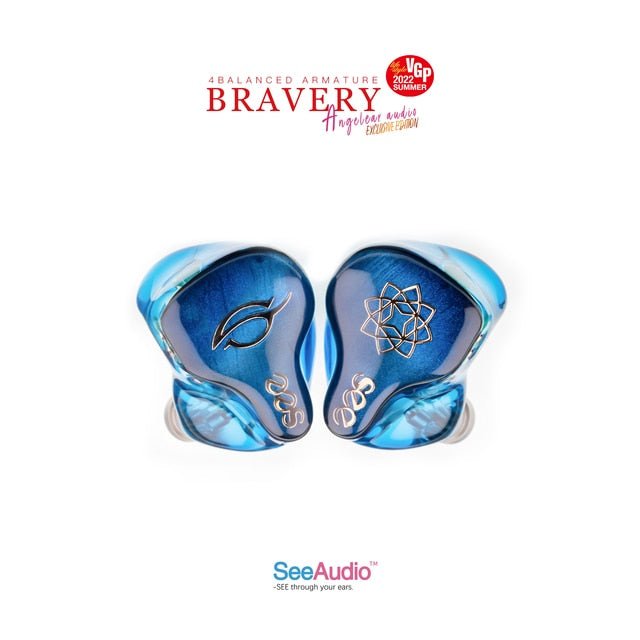 SeeAudio Bravery Angelears 4Balanced Armature HIFI Earphone Monitor IEM - The HiFi Cat