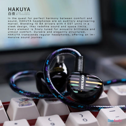 SeeAudio HAKUYA 10BA + 4EST Hybrid Driver Hifi In - Ear Headphones IEM - The HiFi Cat