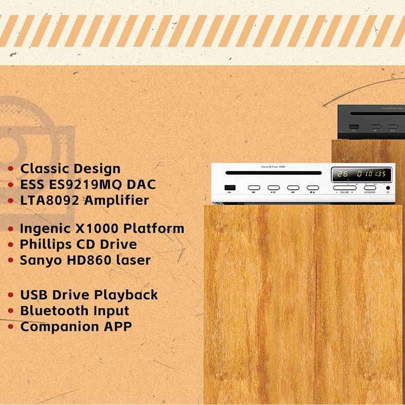 Shanling CD80 ES9219MQ DAC Chip Bluetooth Hi - Fi CD Player - The HiFi Cat