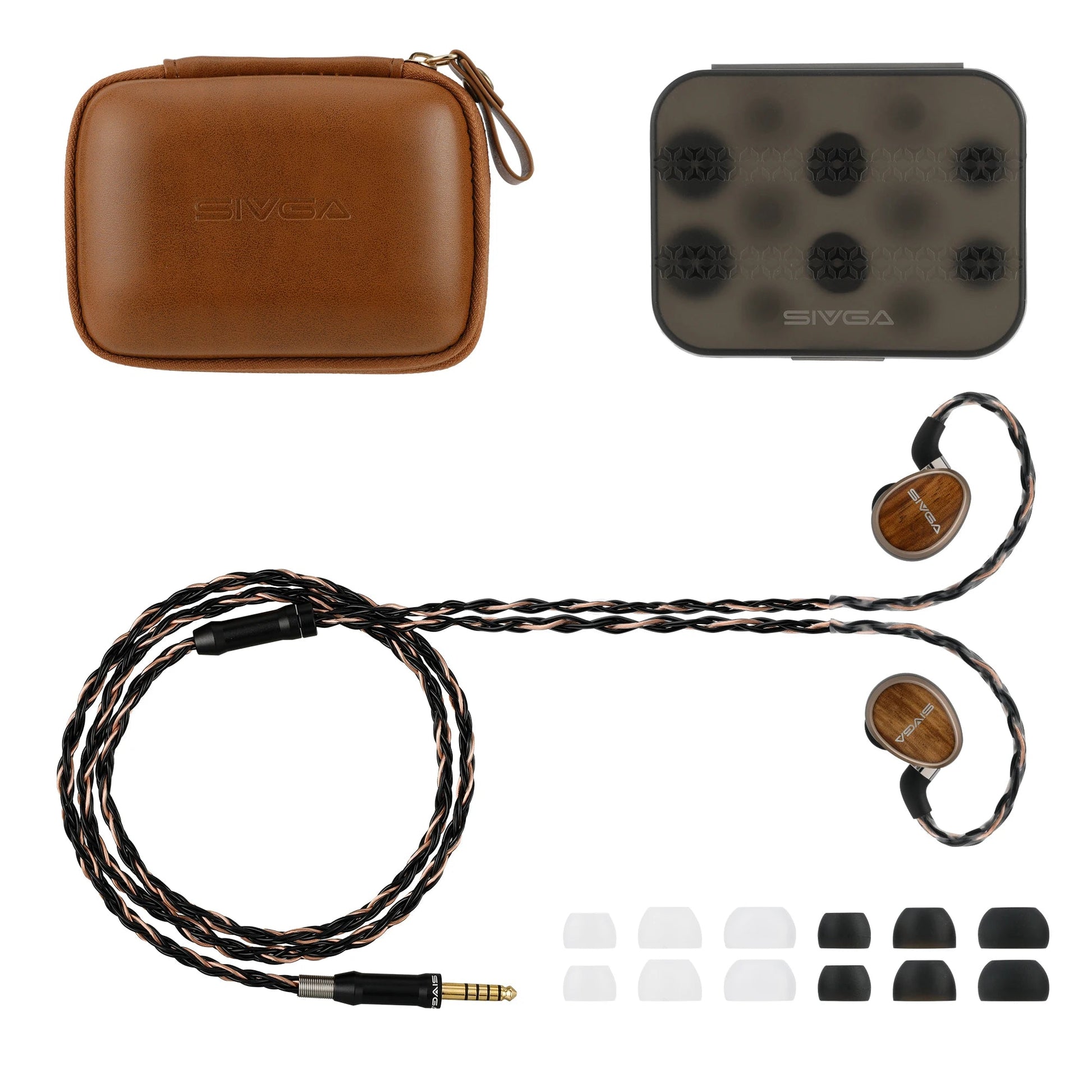 SIVGA Nightingale PRO Wired Zebra Wood Earphones - The HiFi Cat